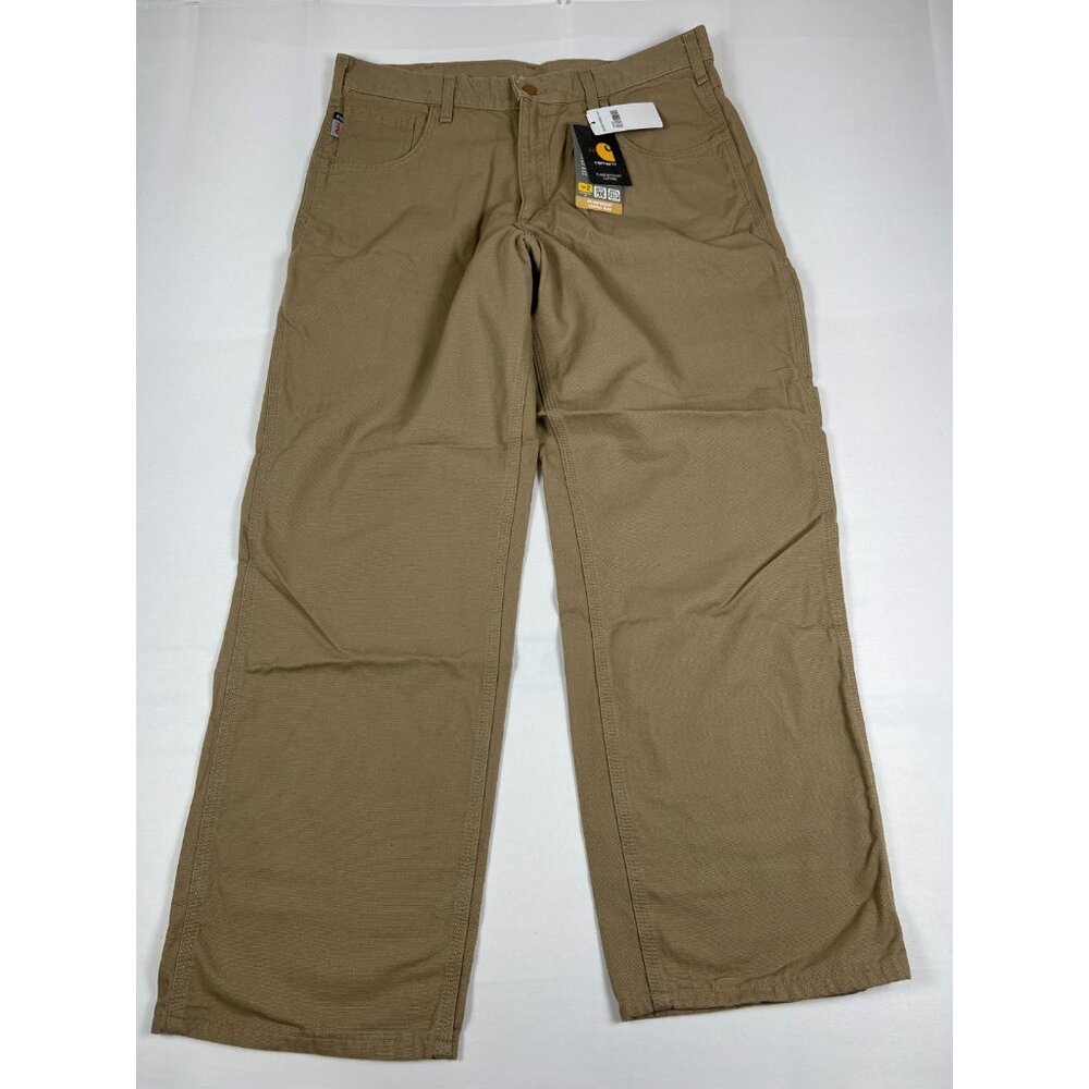 Carhartt Men's 36x30 FRB159-GKH Fit Midweight Canvas Pants Khaki NWT